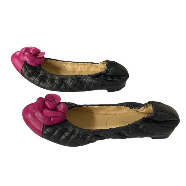 ○ シャネル CHANEL バレエシューズ ココマーク カメリア