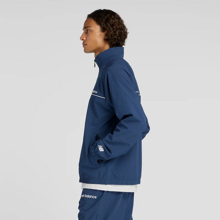 ニューバランス ウインドブレーカー 長袖 メンズ Newbalance ウーブン トラックジャケット 裏メッシュ トレーニングジャケット スポーツウェア 裏地付き アウター メンズウエア トレ ランニング 服|AMJ53170-NNY