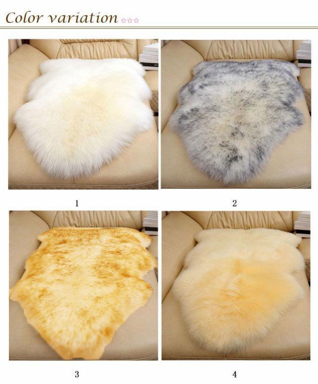 ムートンラグ 70×100cm 本革 羊毛 北欧 オールシーズン カーペット