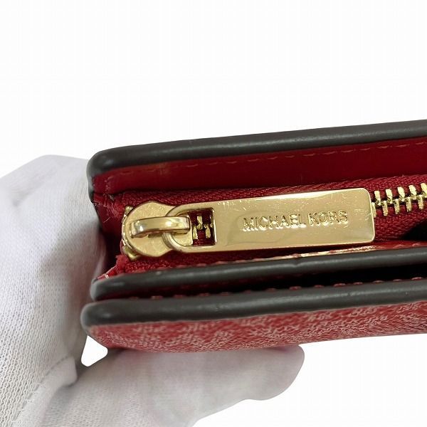  マイケル コース レッド PVC レザー 財布 2つ折り財布 レディース その他 その他
