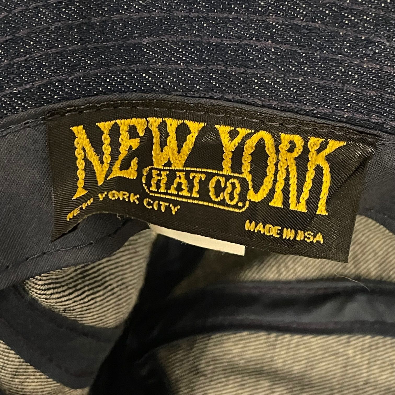 MADE IN USA製 NEW YORK HAT デニムメトロバケットハット インディゴ Mサイズ