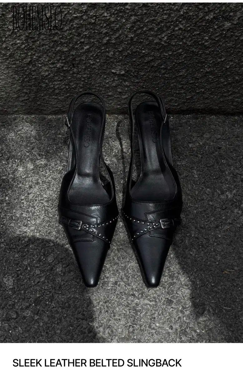 BOHEMSEO ボヘミアンソウル スリングバック SLEEK LEATHER BELTED BOHEMSEO