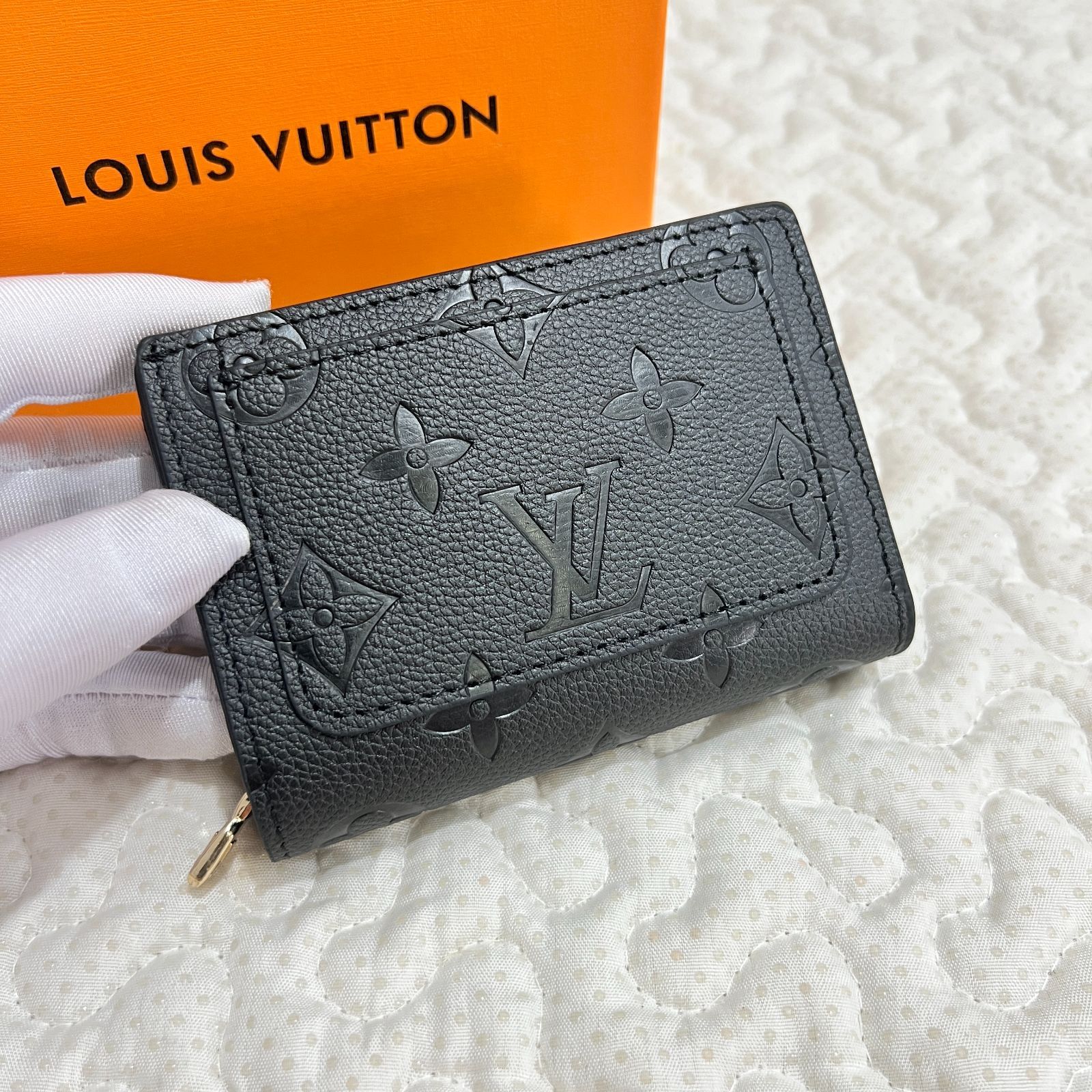 1点限り!ルイヴィトン LOUIS VUITTON ミニ財布ポルトフォイユクレア ブラック