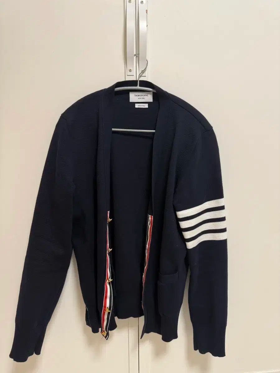 トム ブラウン ミラノ スティッチ カーディガン ゴールド ネイビー 2サイズ