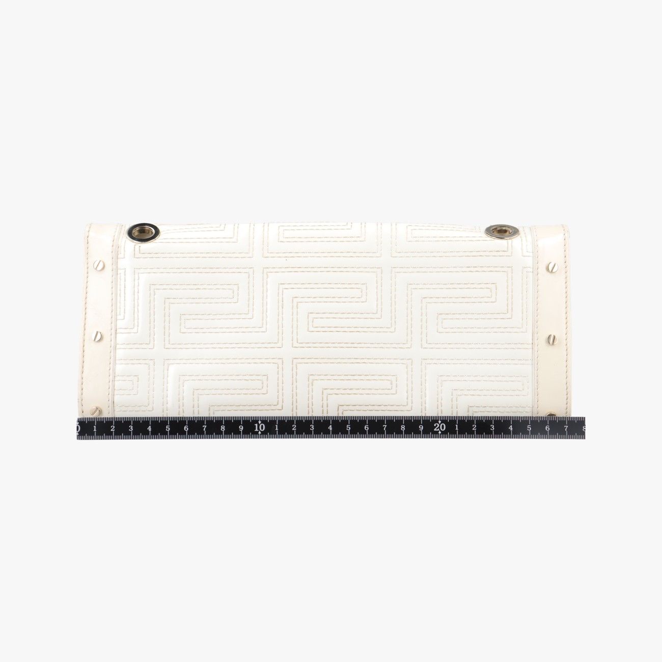 ヴェルサーチェ ヴェルサーチ VERSACEバックグレイン ホワイト パテント