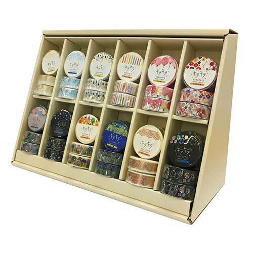 ワールドクラフト マスキングテープ キラキラマスキングテープ第1弾 什器セット 薄茶色 KRMT15ET2