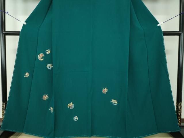 平和屋着物○訪問着 総刺繍 雪輪花文 金糸 鈴乃屋扱い 正絹 逸品 未