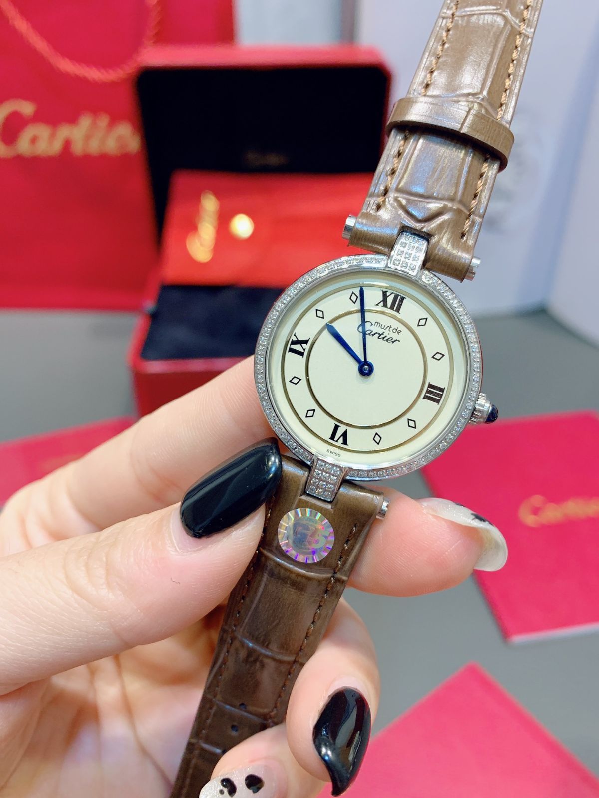 CARTIER カルティエ マスト レディース腕時計 30mm｜ヴィンテージデザイン×イタリアンレザー｜ -WTO輸入5