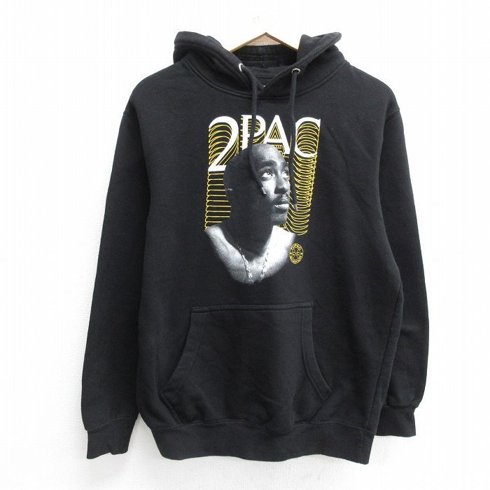 US古着 CROSS COLOURS 2PAC フーディー パーカー レディース 古着 CROSS COLOURS Tupac 2PAC BIGフォト プリント