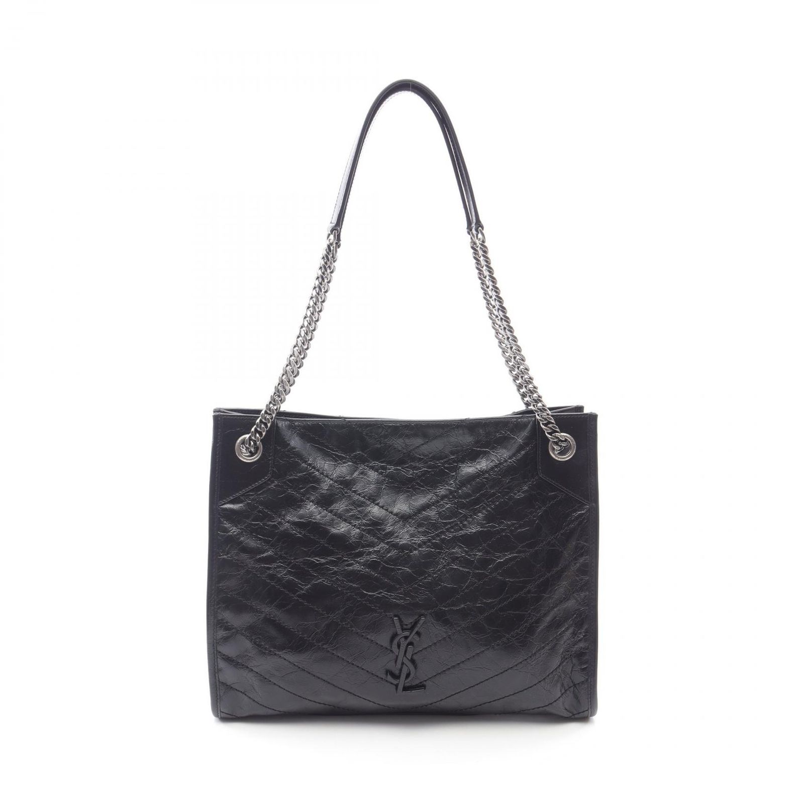 サンローラン SAINT LAURENT トートバッグ ニキ 5779980EN041000 ブラック レザー ショッピングバッグ ニキ レディース Used A