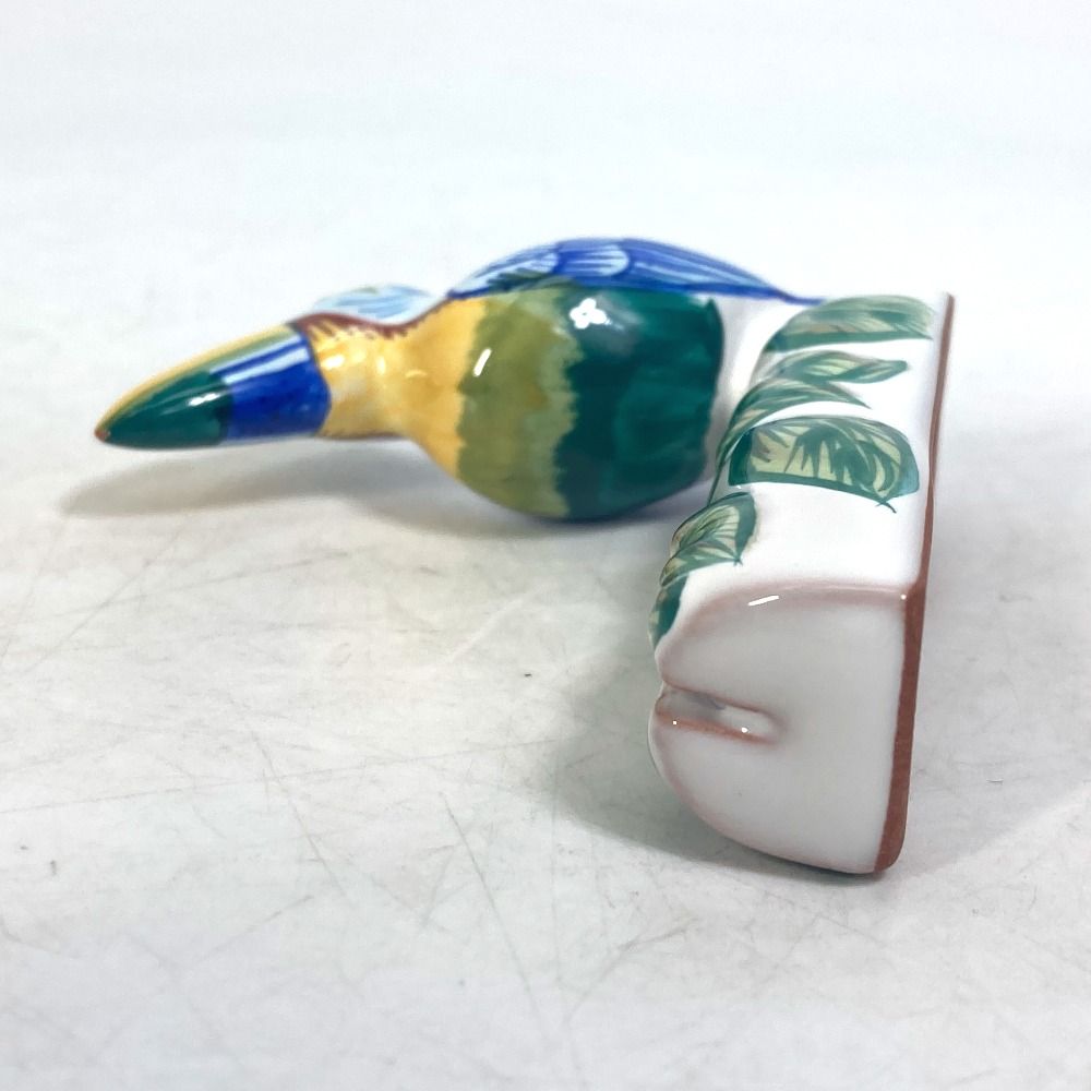 エルメス インテリア オブジェ 鳥 カードスタンド 雑貨 陶器 グリーン