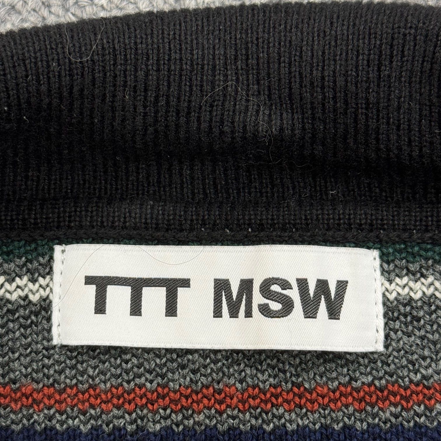 TTT MSW 23AW Nordic Zip Up Cardigan ノルディック柄ジップアップ