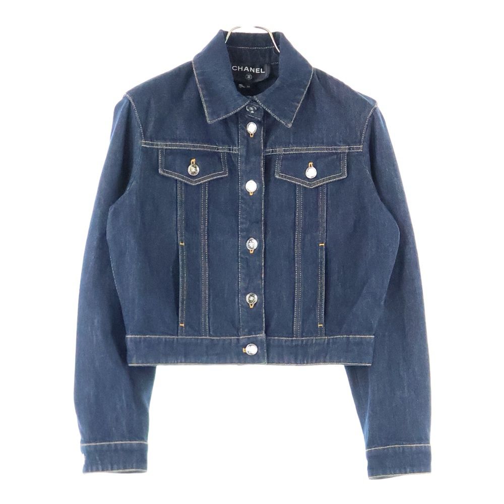 CHANEL　デニムジャケット　ココマークボタン　CCマークボタン　Gジャン CHANEL (シャネル) ココマークボタン デニムジャケット Gジャン P78799