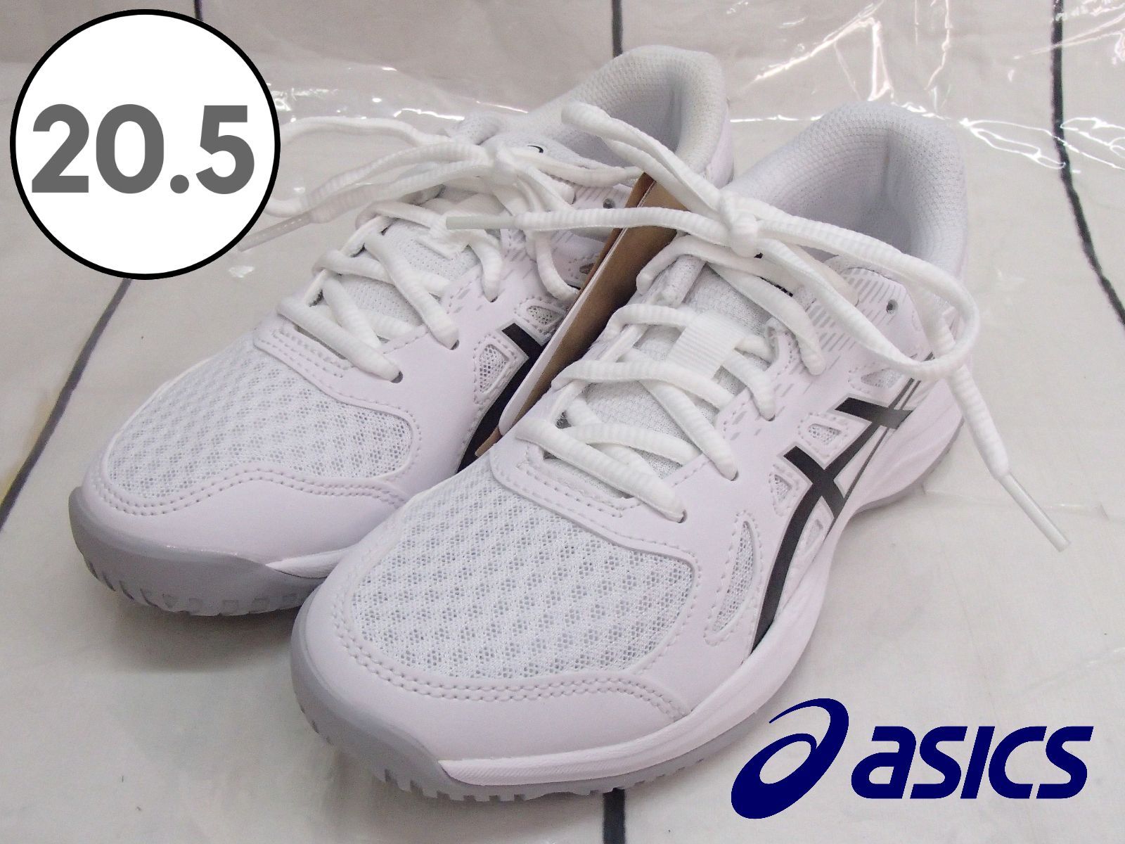 asics アシックス アップコート 6 GS ホワイト ブラック 25.0 楽天市場