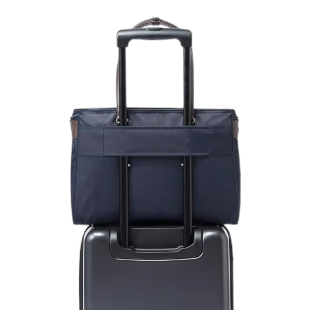 美品 ace GENEビエナ2 ビジネスバッグ トートバッグ 2WAY ネイビー ace. GENE LABEL エース公式 ビジネスバッグ レディース 軽量 A4