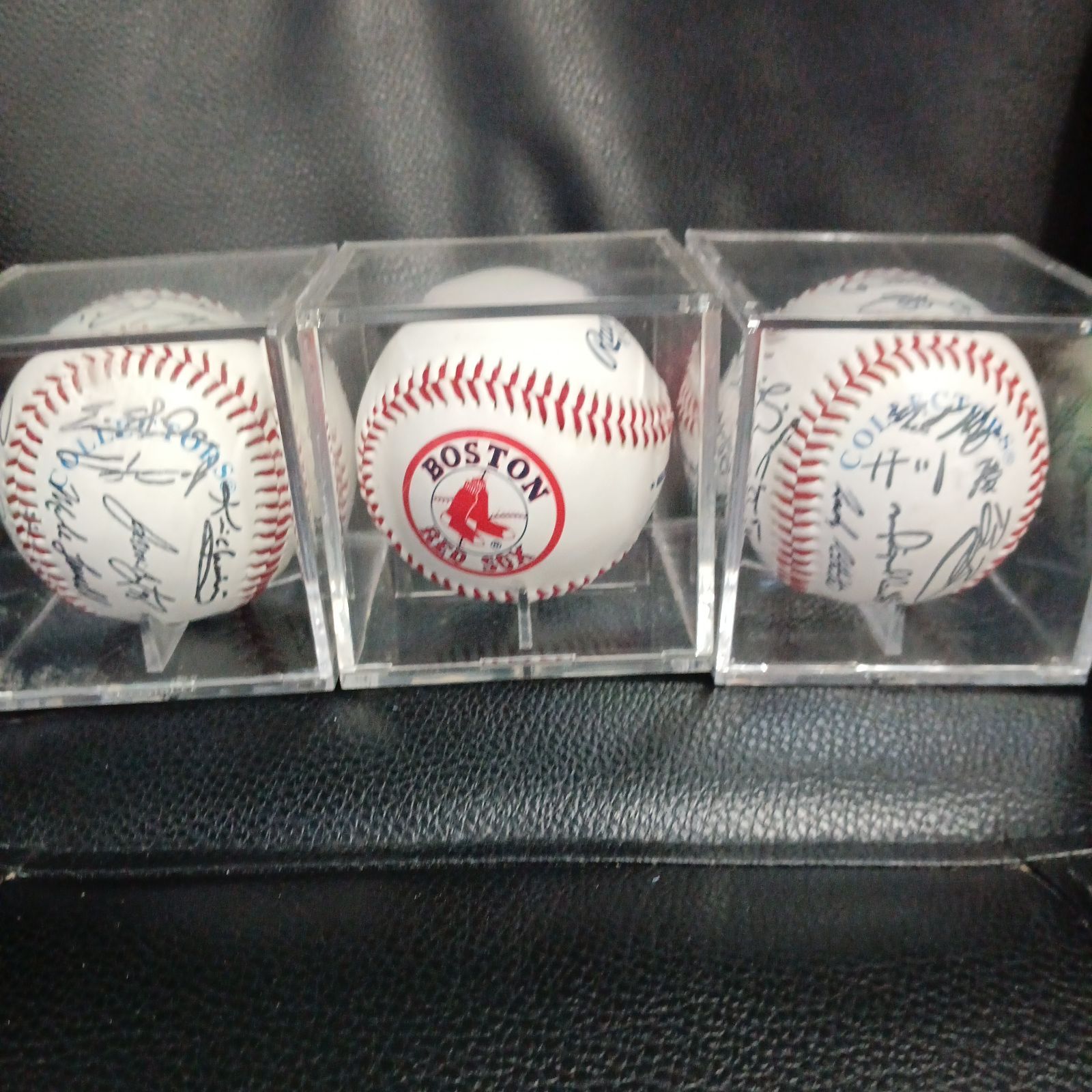 ➀ MLB ボストンレッドソックス レプリカサインボール 松坂大輔・岡島