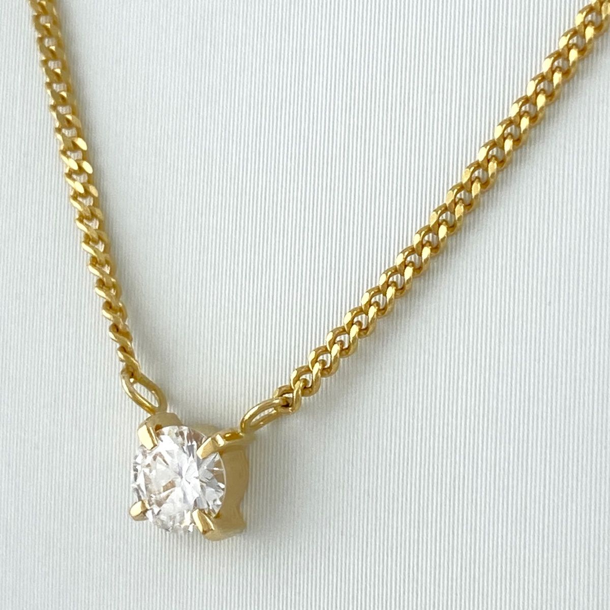 ダイヤモンド デザインネックレス K18 イエローゴールド ペンダント