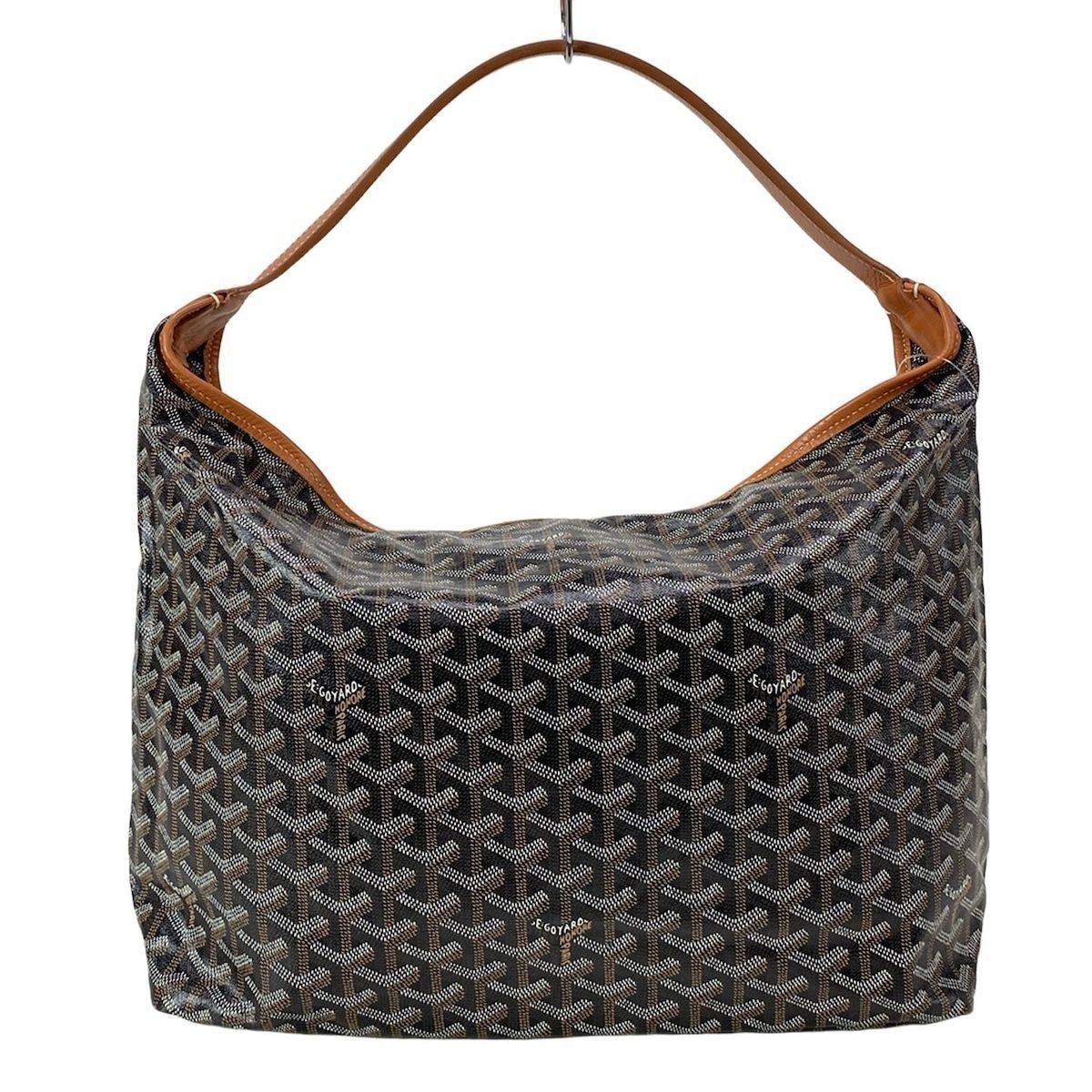 GOYARD ゴヤール ショルダーバッグ フィッジィ 黒×ブラウン レザー