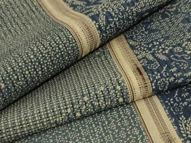 平和屋着物＊夏物 男性 色紋付 灰青色 麻 AABA2816jd 平和屋着物＊ 