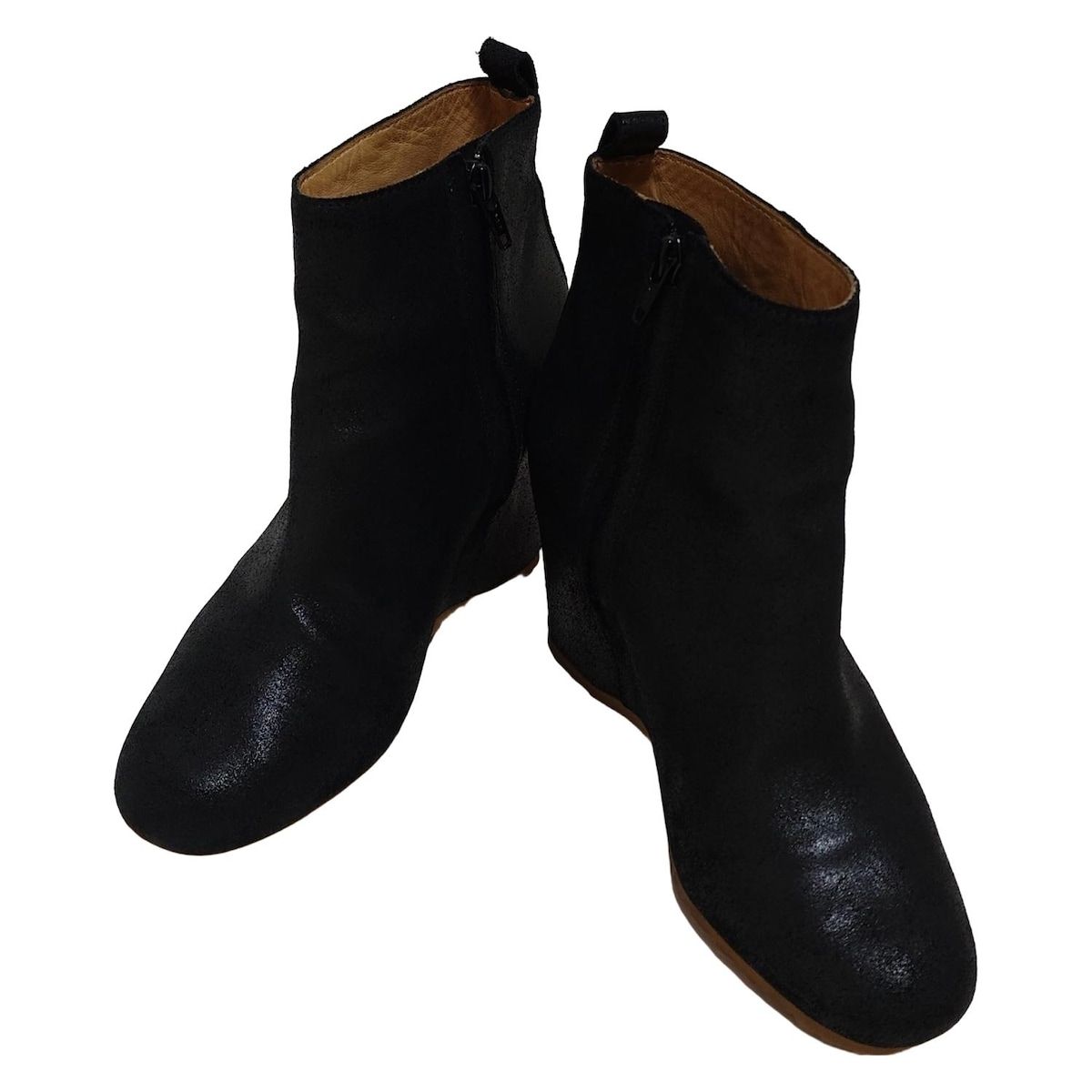 MM 6 エムエムシックス ショートブーツ 37 レディース - 黒 インヒール レザー