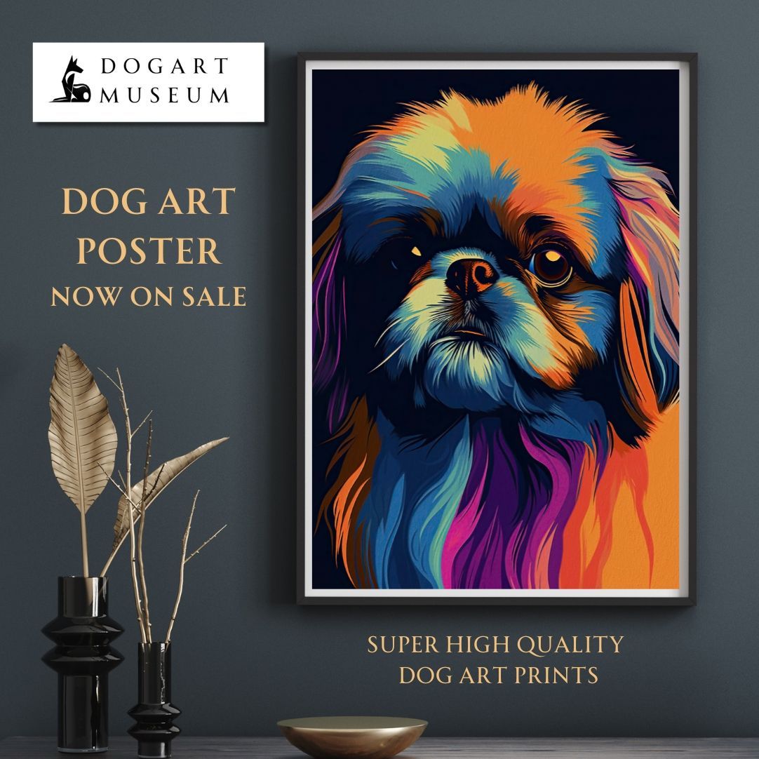 ワンダフルライフ アウトレット - ペキニーズ犬 No.2】ジークレー版画