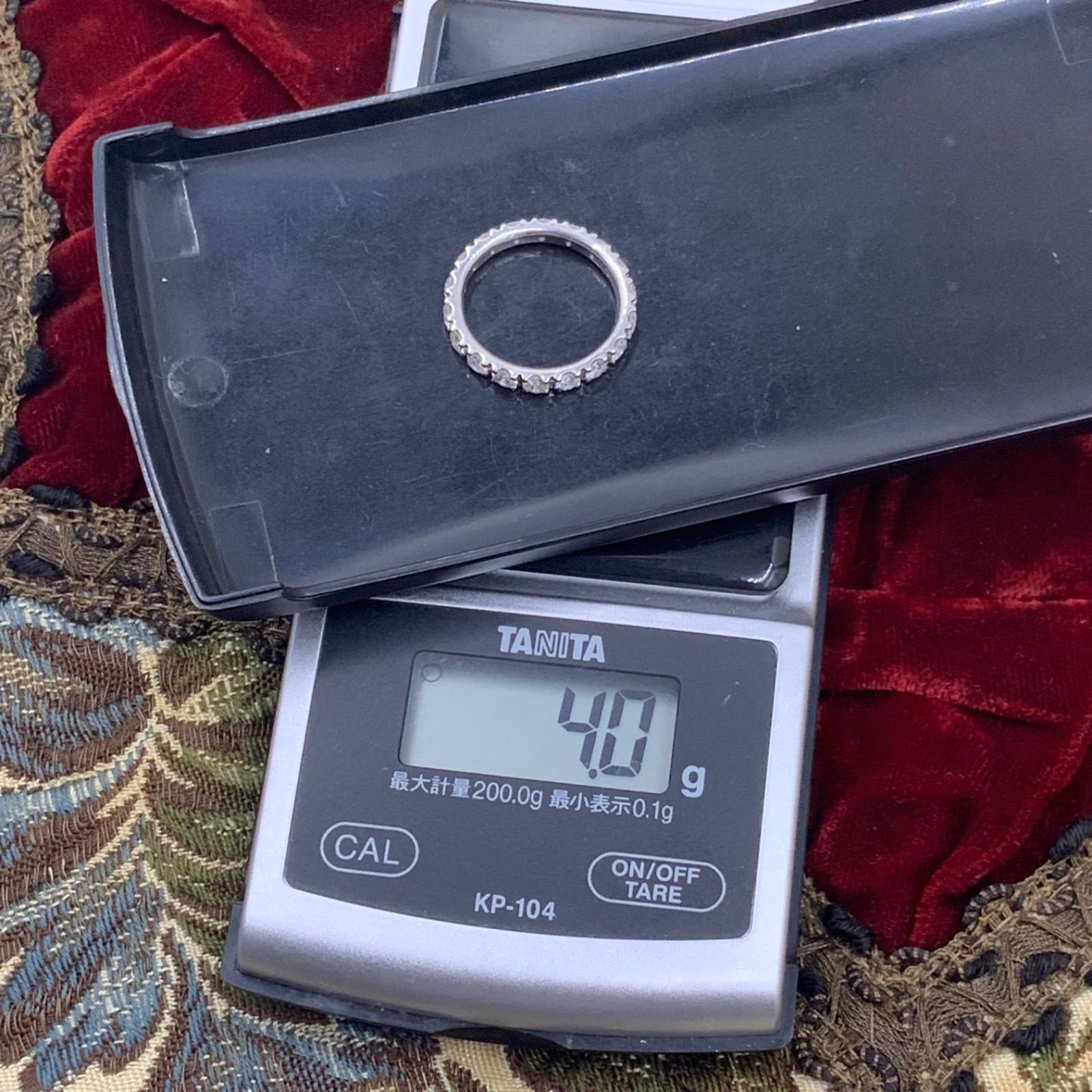 Pt900 エタニティリング フルエタ二ティリング 4g 1.5ct 約13号 - メルカリ