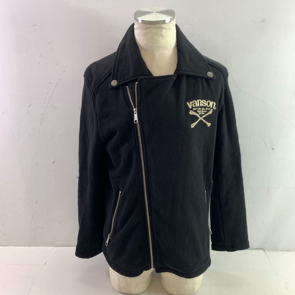 Vanson ライダースジャケット 04w3876▽※【中古】vanson バンソン スウェットライダース