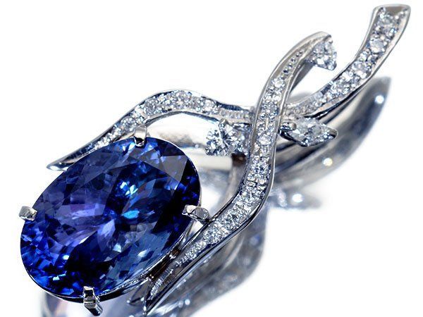 ４ct超大粒天然タンザナイト&ベリドットＫ14WG仕上リング22.5号本物保証 Tanzanite Pt900/K18タンザナイト ダイヤモンドリング (NO.48521