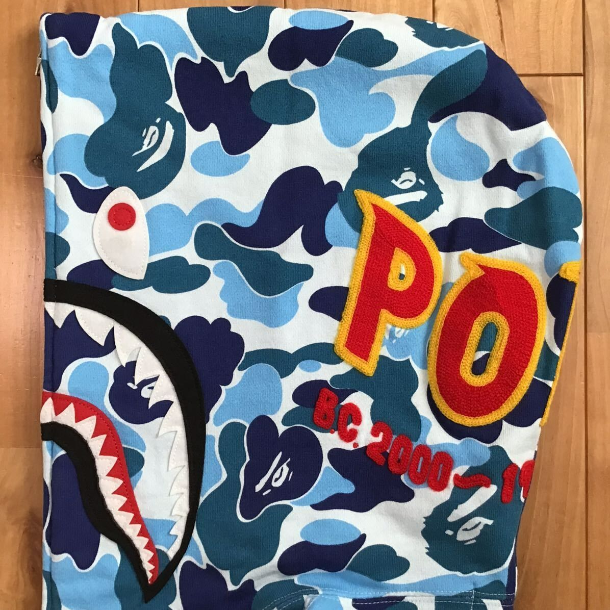 ABC camo Blue シャーク パーカー Lサイズ shark full zip hoodie a