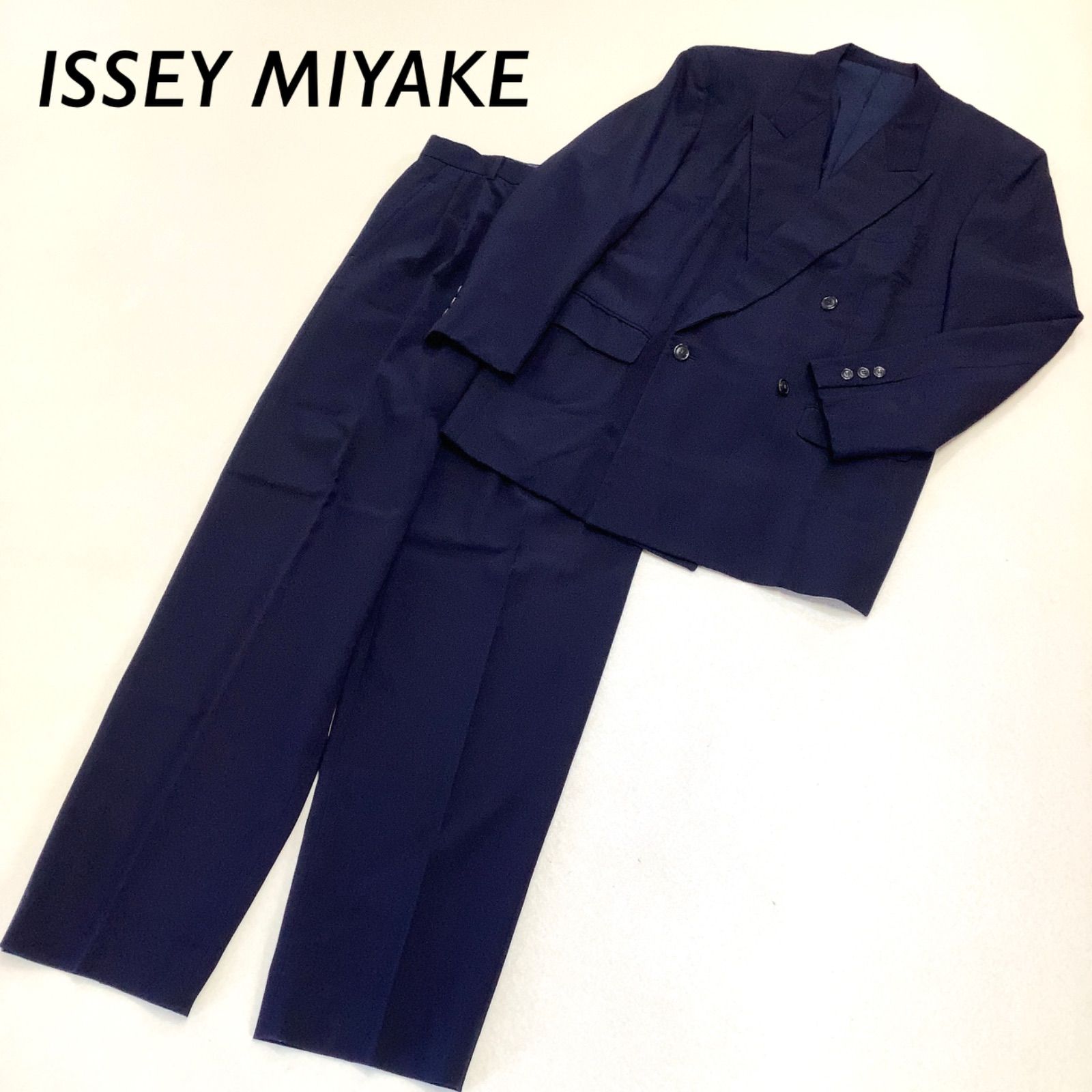 90's ISSEY MIYAKE ダブル スーツセットアップ XL ストライプ - スーツ