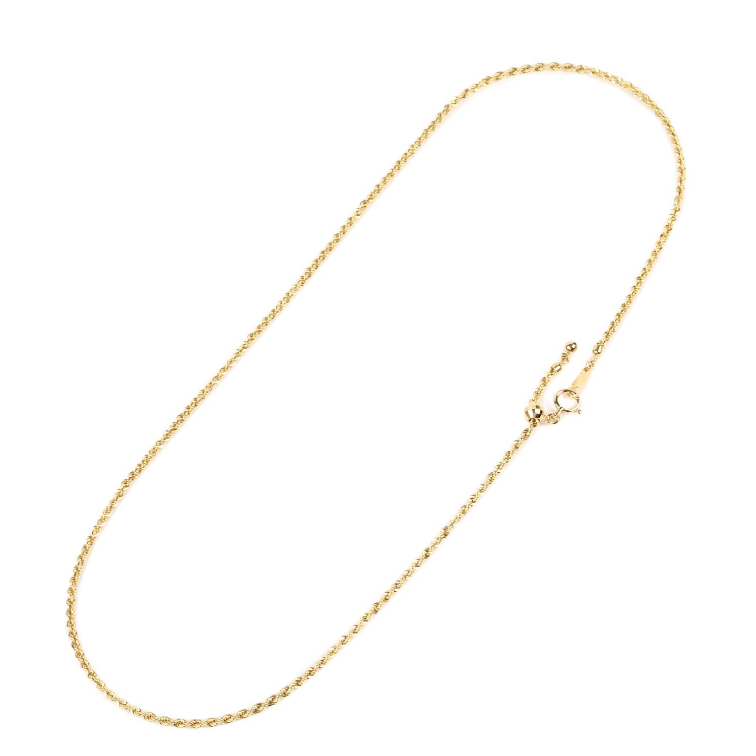 メルカリ最安値!! 18金 18K パイプロープチェーン シャイニー 45cm 