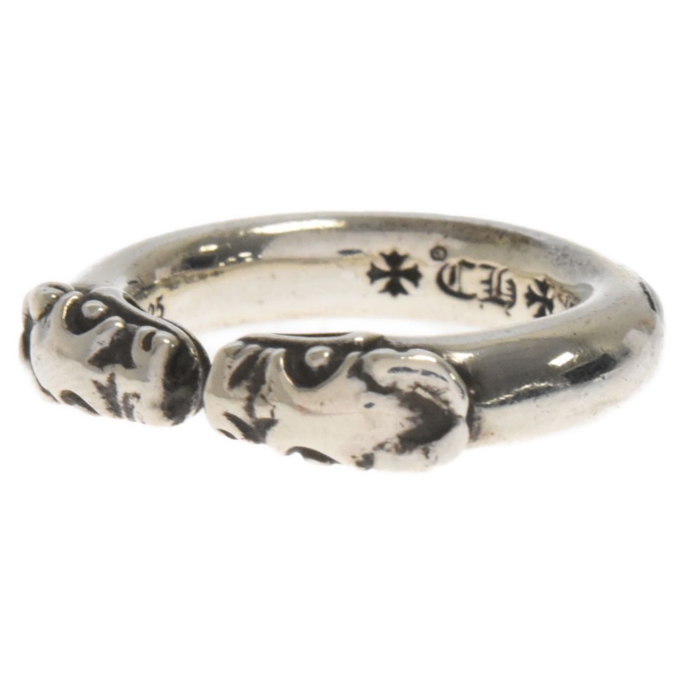 CHROME HEARTS クロムハーツ DOUBLE DOG RING ダブルドッグ シルバーリング 16.5号 CHROME HEARTS (クロムハーツ) DOUBLE DOG RING ダブルドッグ シルバー