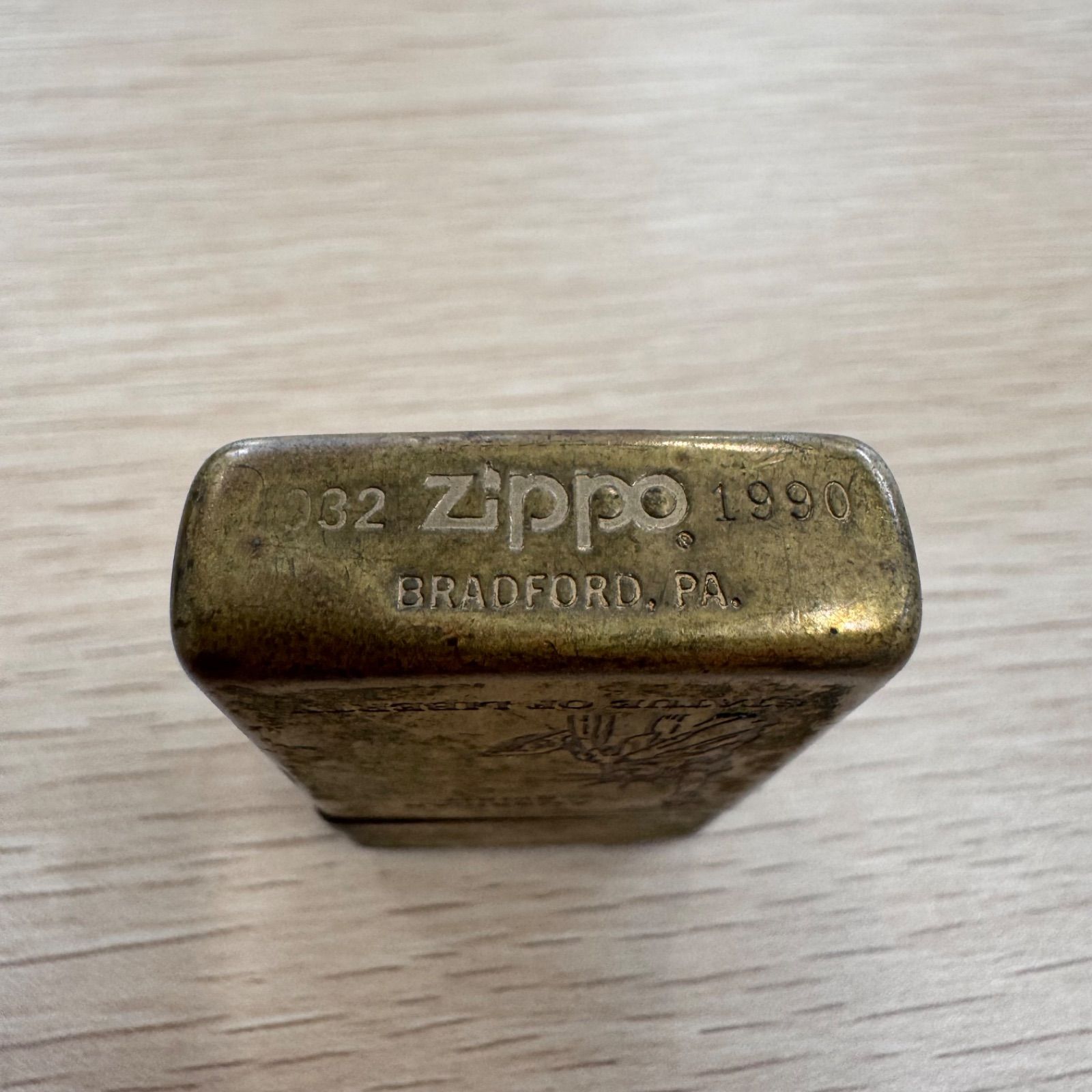 未使用品1990年 Zippo ZIPPO ソリッドブラス SEAL OF THE