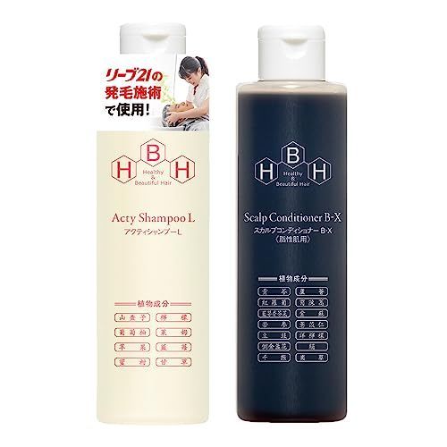 発毛専門リーブ21 アクティシャンプーＬu0026スカルプコンディショナーB-X（脂性肌用）200ml