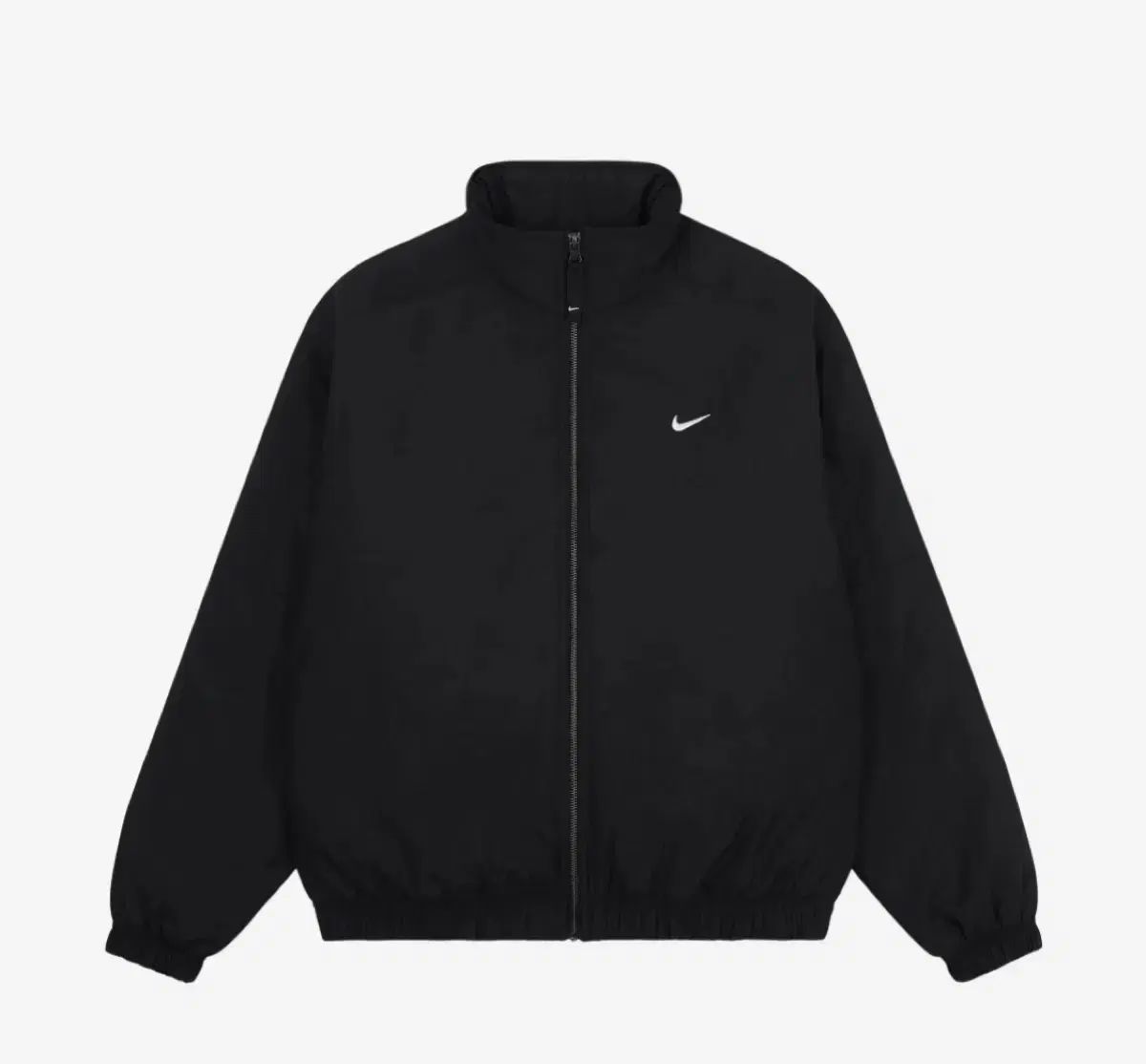 Nike ナイキ NRG ソロスウッシュ スウッシュ サテン ボンバー ジャケット 黒 ー アジア XL