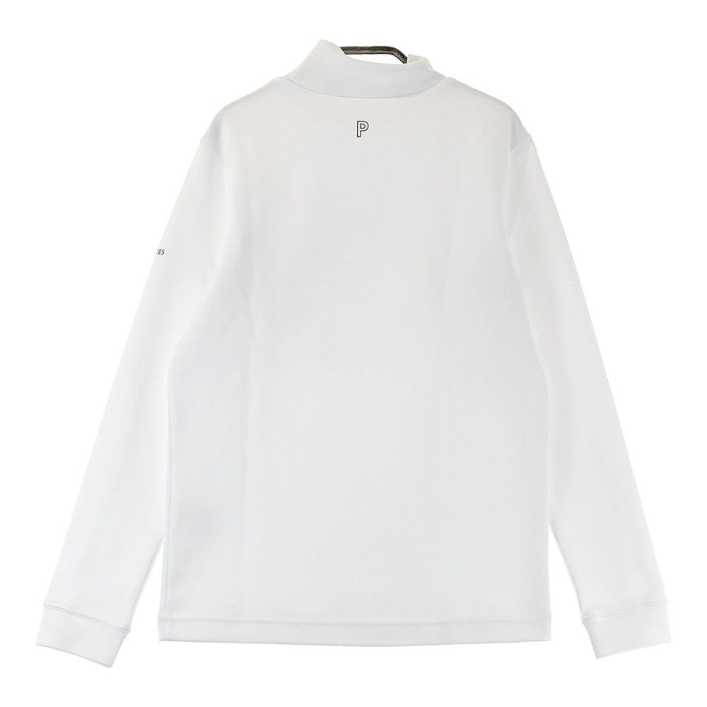 サイズ：1 PEARLY GATES パーリーゲイツ  ハイネック長袖Tシャツ  ホワイト系 [240101461673] ゴルフウェア レディース ストスト サイズ：1 PEARLY GATES パーリーゲイツ ハイネック長袖Tシャツ