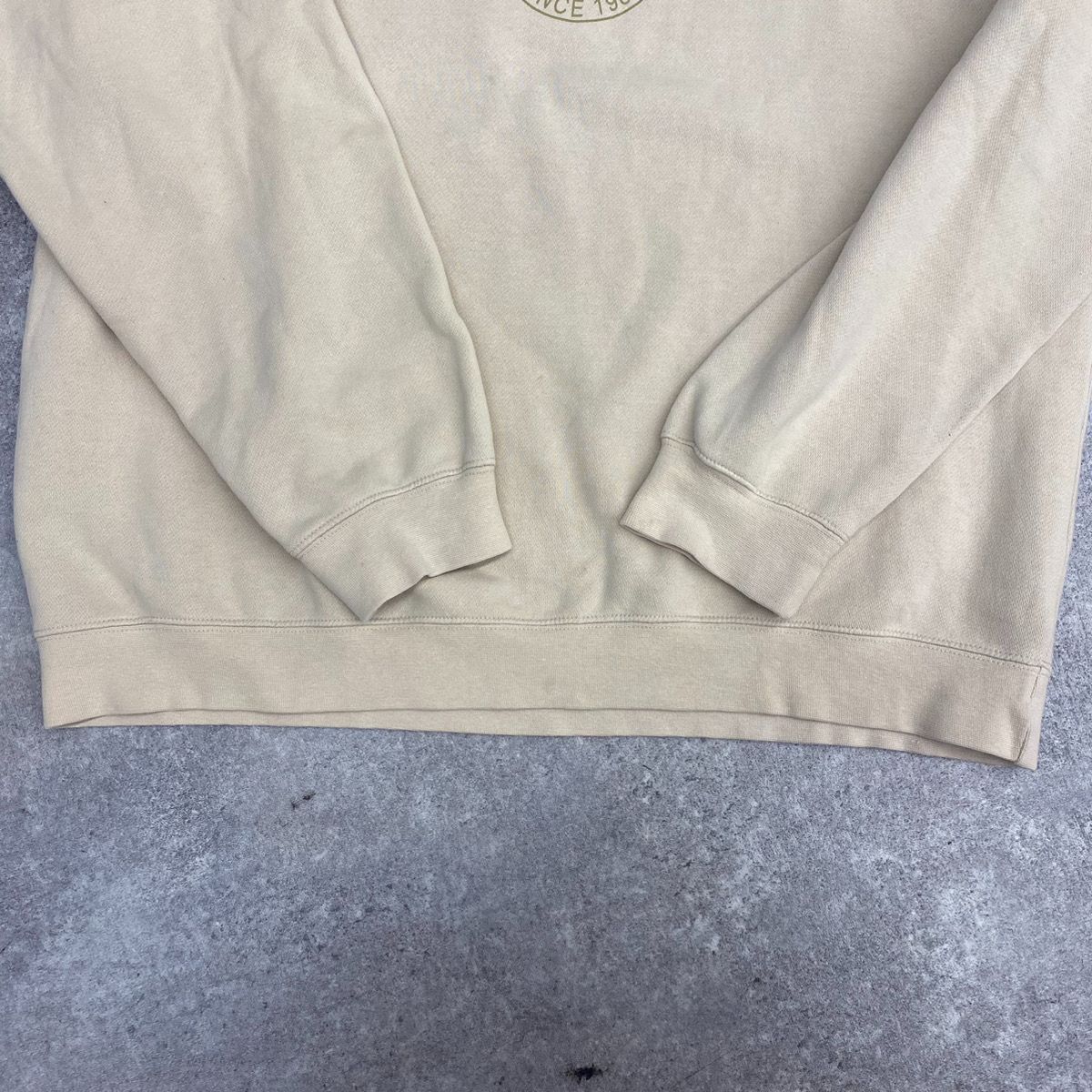 stussy 90s old ジップアップスウェット トレーナー L ベージュ