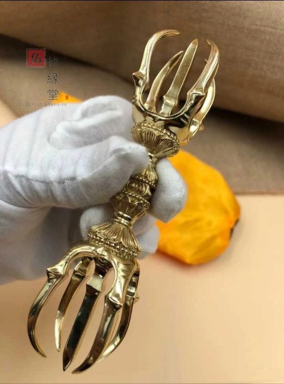 修縁堂】密教法具 真言宗五鈷杵 金剛杵 寺院用仏具 真鍮製