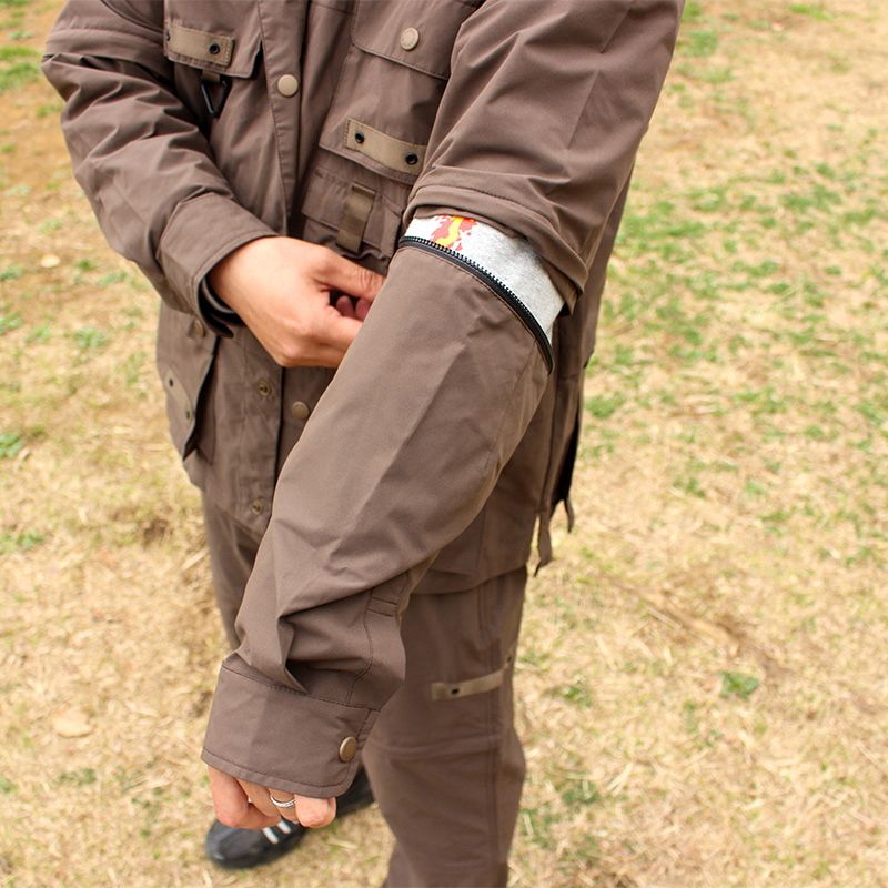 ジーアールエヌアウトドア（grn outdoor）] MUSHI MUSHI JACKET BROWN