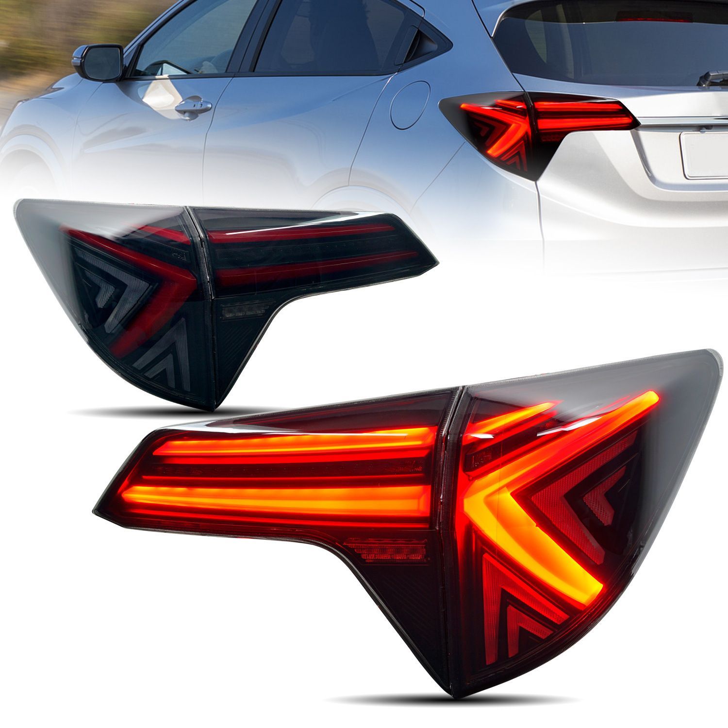 ホンダ缤智 BINZHI LEDテールランプASSY 黒色 2013-2021年式対応 カスタムパーツ