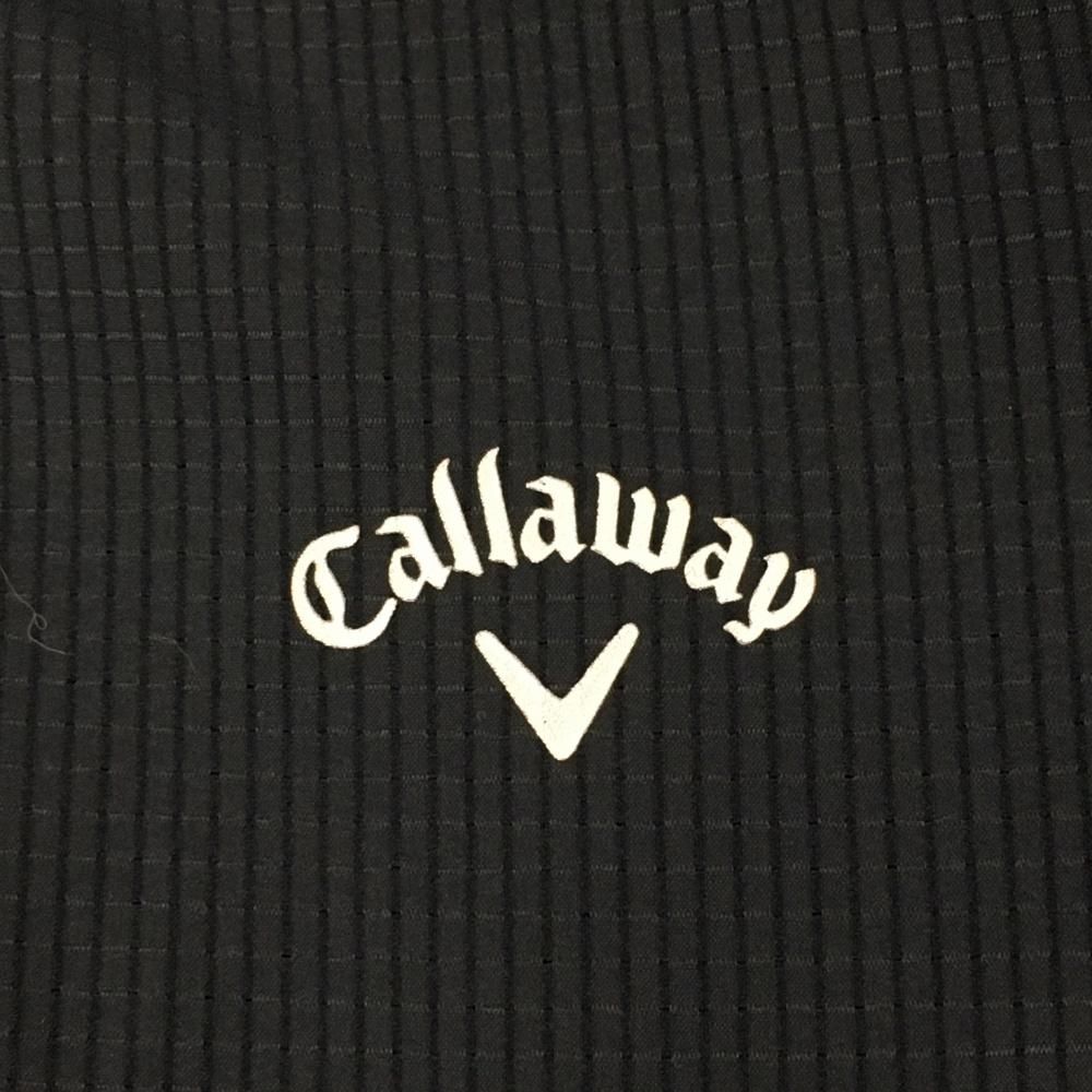 キャロウェイ 2WAYジャケット ダークネイビー×白 格子織生地 袖着脱可 レディース L ゴルフウェア Callaway