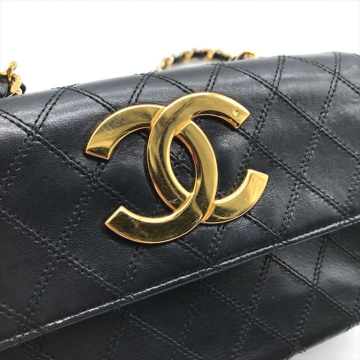 良品 CHANEL シャネル ミニ ビコローレ デカココマーク チェーン  