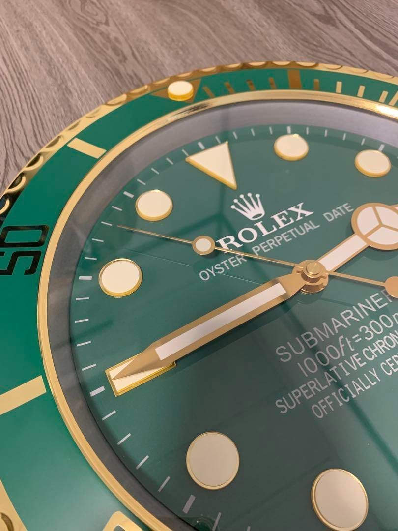 ロレックス ROLEX 掛け時計 サブマリーナグリーン-WTO輸入2