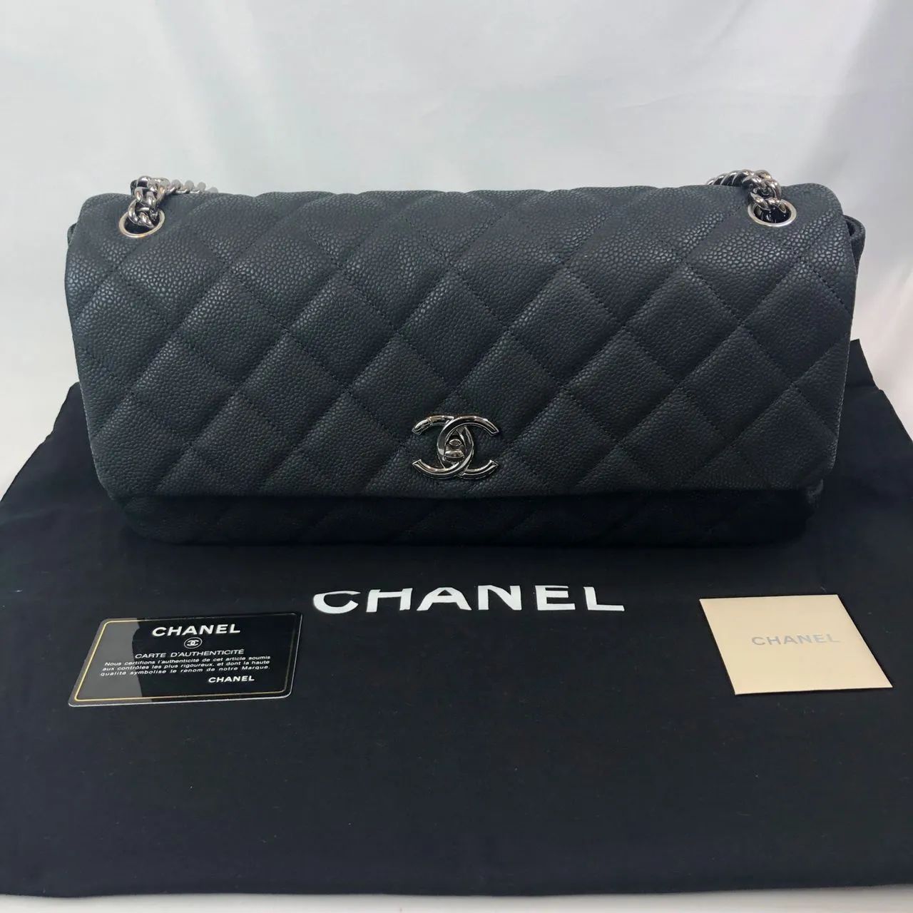 シャネル CHANEL マトラッセ 33 キャビアスキン デカマトラッセ ショルダーバッグ ターンロック 16番台 ブラック シルバー金具 【中古】  - メルカリ