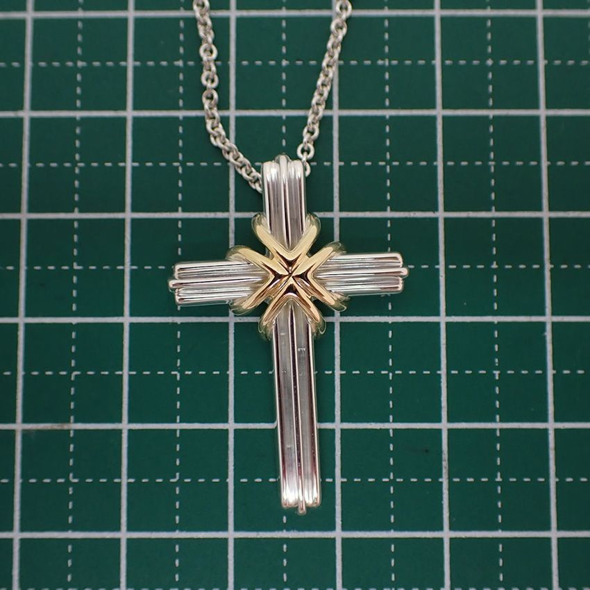 ティファニー Tiffany ペンダント クロス 十字架 750 925 - ネックレス