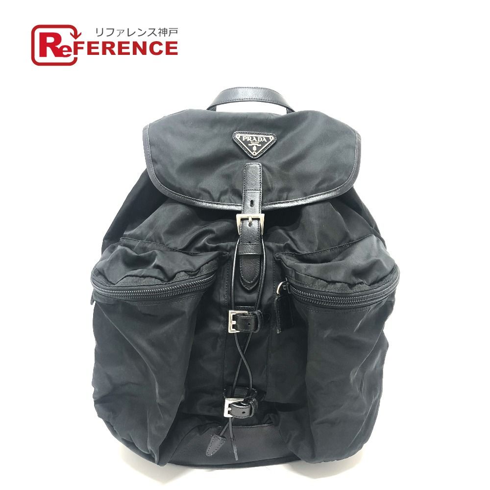 PRADA プラダ リュックサック ダブルポケット V130 ナイロン ブラック  