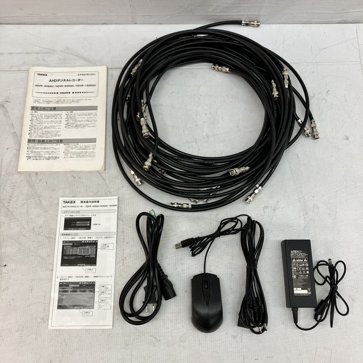 TAKEX HDVR-1606AH 防犯カメラ用 デジタルレコーダー VPS-608AH カメラ電源セット 竹中 タケックス C10272933