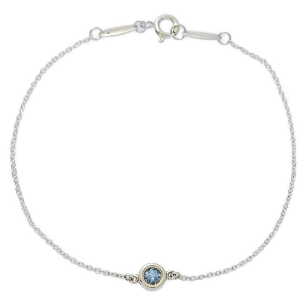 TIFFANY ＆ Co.ティファニーカラーバイザヤード 1P･アクアマリン アクワマリン ブレスレット|Sv925-1.3g|シルバー|翌日配送可 ♀ S レディース 589958