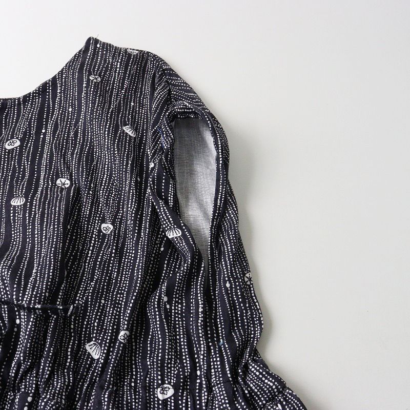 2025 SS マーブルシュッド marble SUD jellyfish ワンピース ブラック クラゲ ドレス コットン ノースリーブ フ