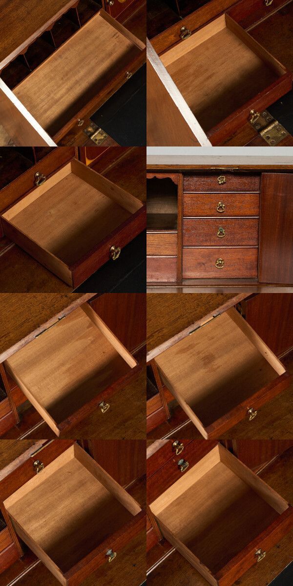 ◆英国 イギリス ウォールナット ライティングビューロー 猫脚 デスク チェスト 収納/アンティーク◆ 英国 クラシック ライティングビューロー ウォールナット 机 デスク